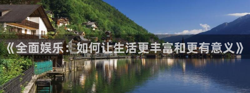 yy易游：《全面娱乐：如何让生活更丰富和更有意义》