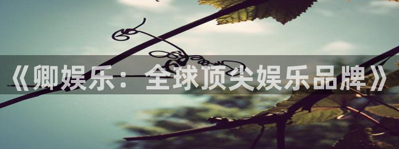 米乐yy易游m6：《卿娱乐：全球顶尖娱乐品牌》